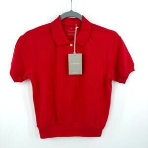 Everlane Organic Cotton SS Polo in red XXS